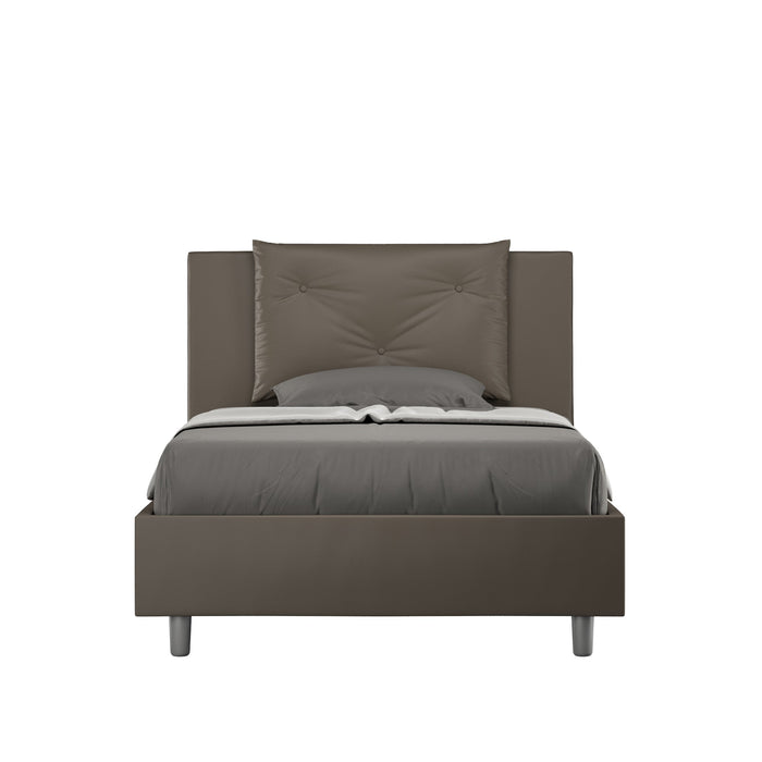 Letto 1 Piazza e Mezzo 120x190 cm con Rete Appia Cappuccino