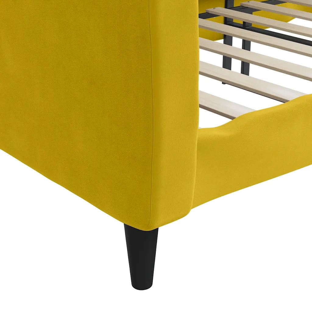 Letto da Giorno Giallo 100x200 cm in Velluto 354098