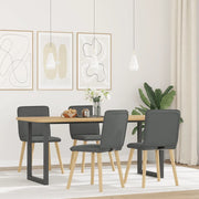 Sedie da Pranzo 4 pz Grigio Scuro in Tessuto 3315321