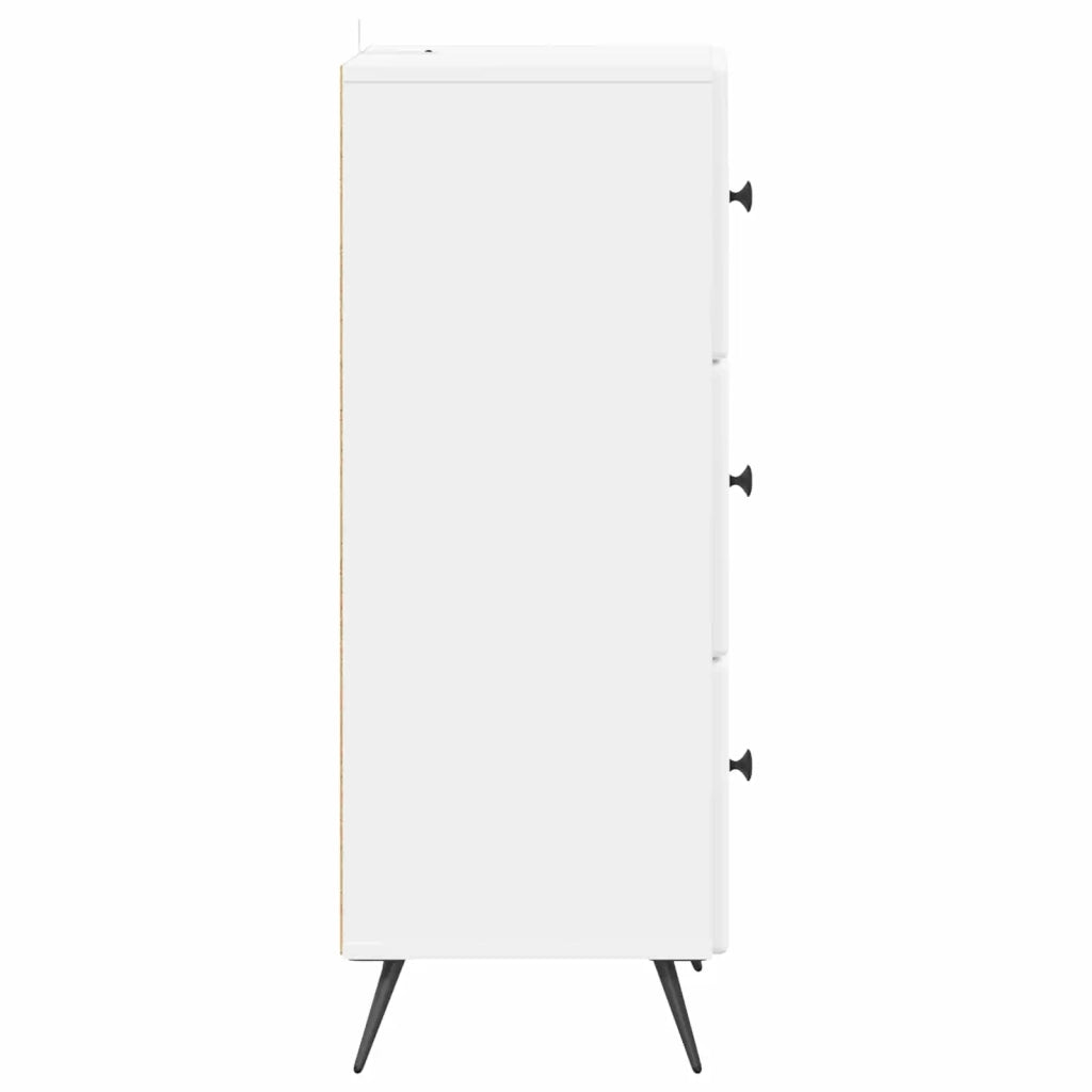 Mobile con Cassetti Bianco Lucido 33 x 34,5 x 90 cm