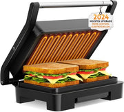 Grill a contatto con piastre rimovibili - Tostapane - Griglia per panini - Grill - Apparecchio a contatto - Piastre rimovibili - Facile da pulire - Apparecchio di griglia - Vari programmi