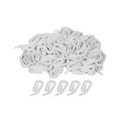 Trade Shop - 60 Pezzi Ganci In Plastica Bianco A Proboscide Papera 25mm Per Tende Tenda -
