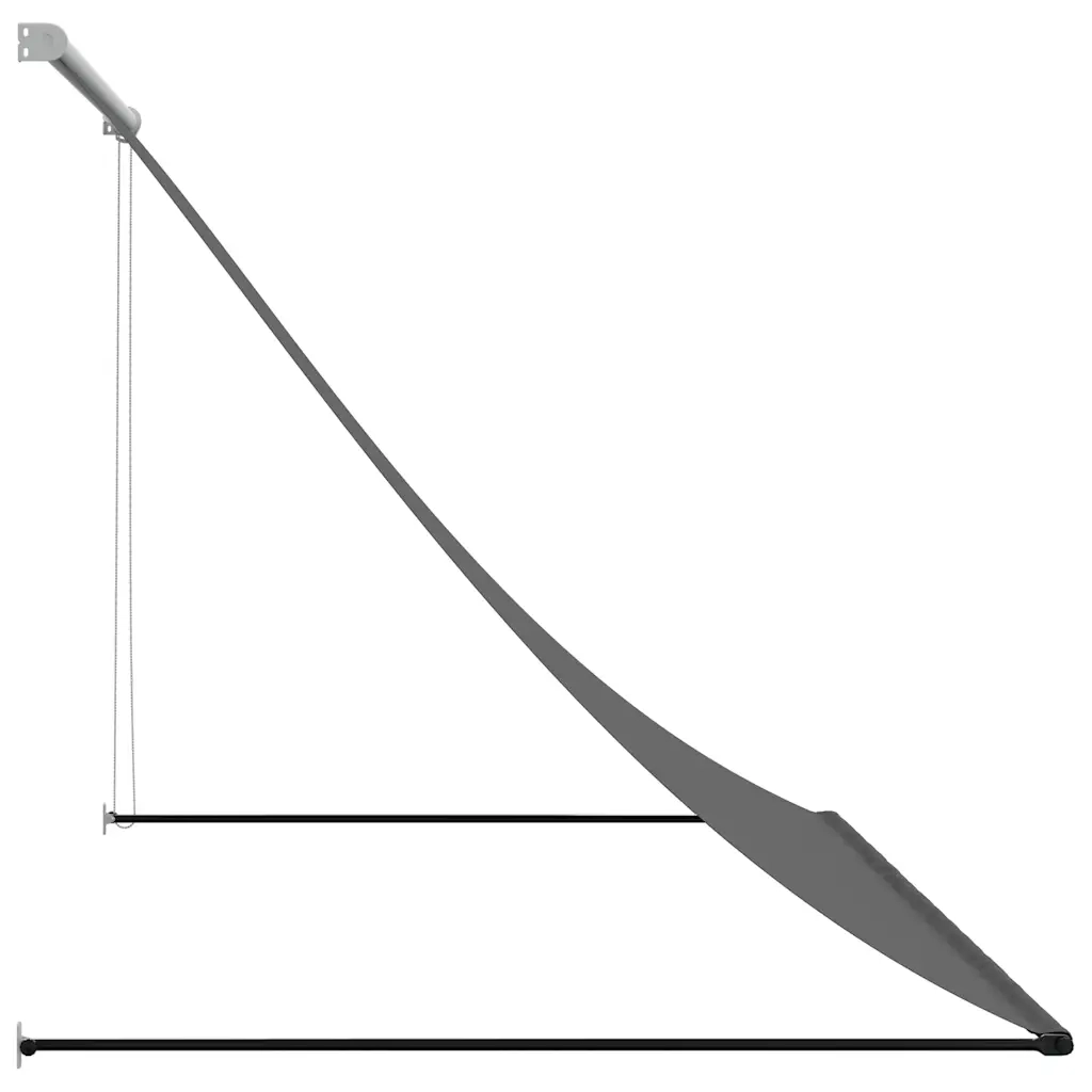 Tenda da Sole Retrattile Antracite 200x150 cm Tessuto e Acciaio 368752