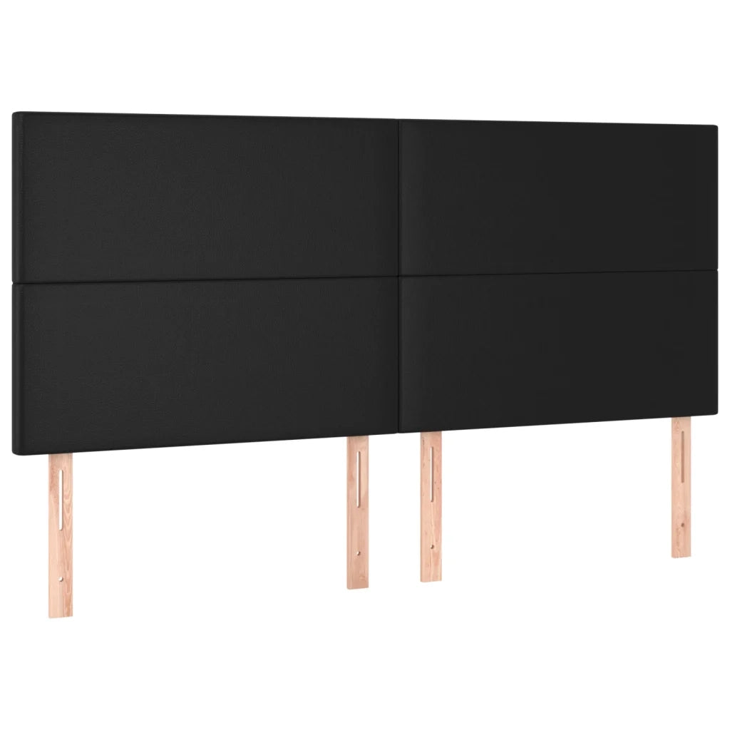 Giroletto con Testiera-Struttura Letto con testiera Nero 180x200 cm in Similpelle 902734