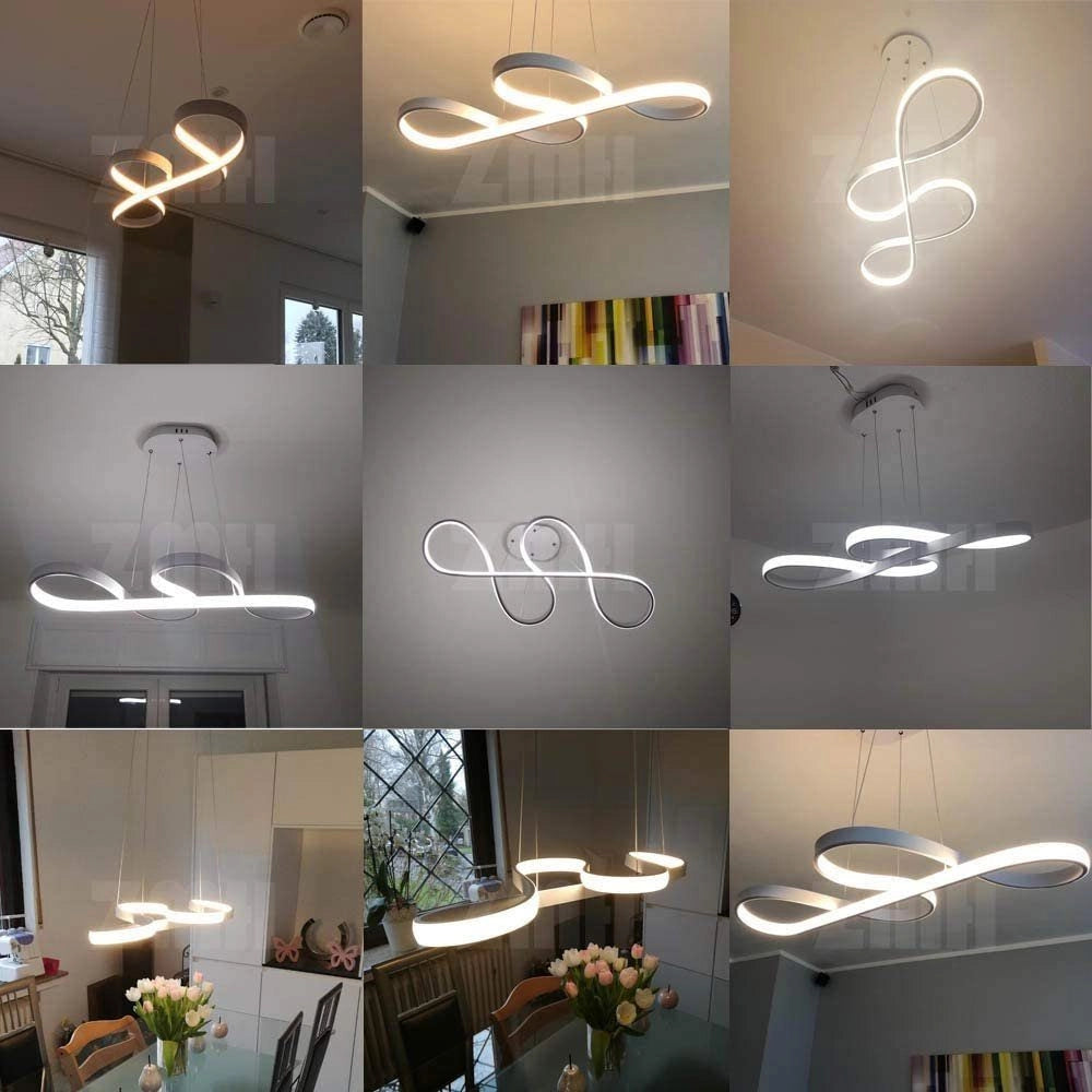 Lampada a sospensione ZMH LED bianca moderna dimmerabile 47W per sala da pranzo