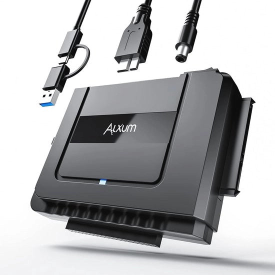 Adattatore IDE a SATA per Cavo - Lettore Esterno di Disco Rigido con Supporto per HDD/SSD da 2,5/3,5 pollici con Adattatore USB C e A