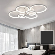 Lampadario Moderno Plafoniera led moderno 6 anelli 47W Luce Bianca Fredda