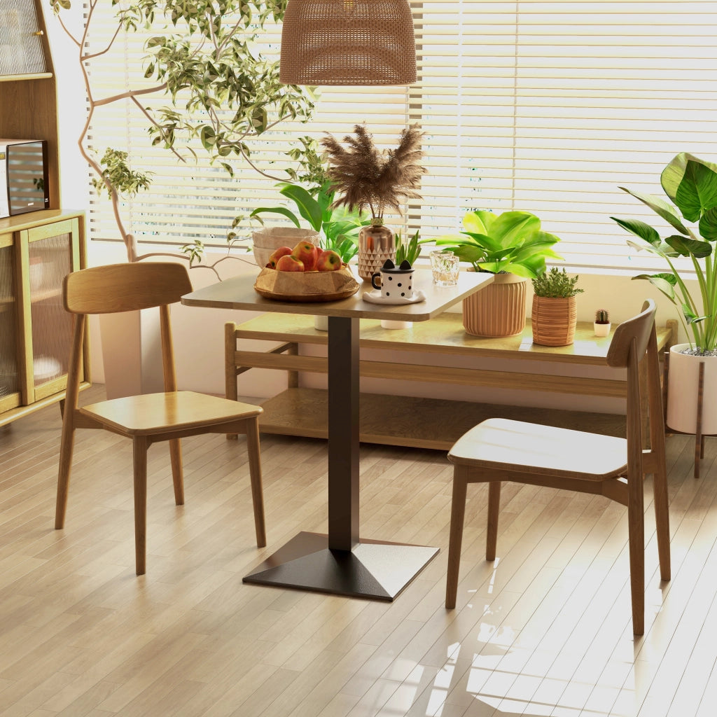 Tavolo da pranzo quadrato ¨C Xylo ¨C 2 persone legno metallo 70x70x75 cm marrone