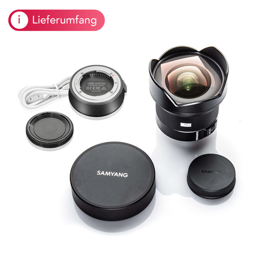 Obiettivo ultra grandangolare AF 14mm F2,8 per Nikon F e Lens Station – angolo di campo 116,6° e autofocus – Grandangolo full-frame per fotocamere APS-C