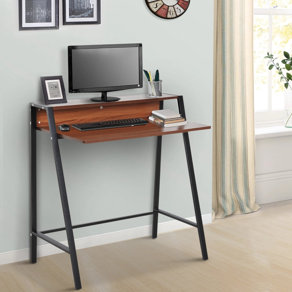 Scrivania ¨C Zephmum ¨C Legno Noyer Nero 84x45x85 cm