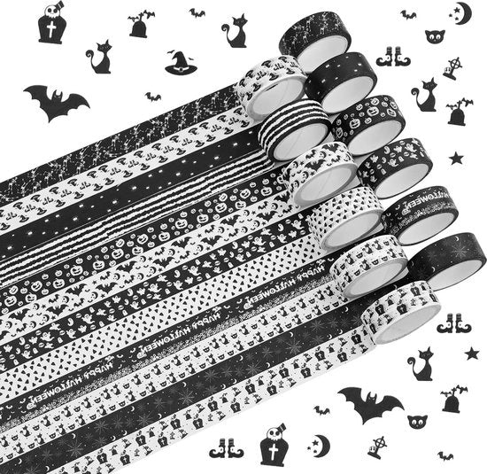 Nastro adesivo decorativo a motivi foglie di acero, girasole e zucche per artigianato, fai da te, scrapbooking, regalo e decorazioni festive.