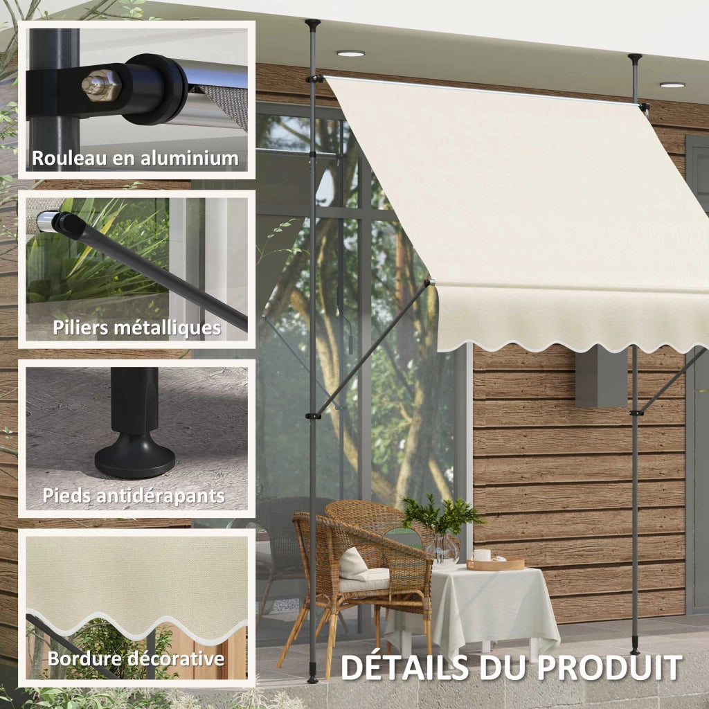 Appendiabiti autoportante retrattile ¨C Zephmum ¨C Grigio 120x210x30 cm
