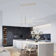 Trade Shop - Lampadario Sospeso Con Anelli Punto Luce Cilindri Luce 6500k 4000k 3000k Lp-42b -
