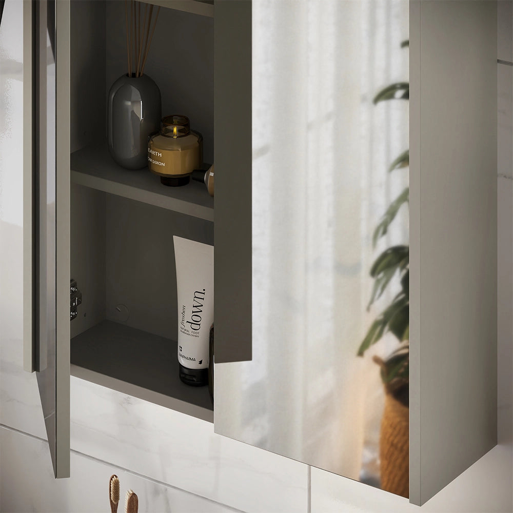 Vicco Specchio contenitore bagno Cachemire 60 x 75.8 cm con 3 scomparti chiusi