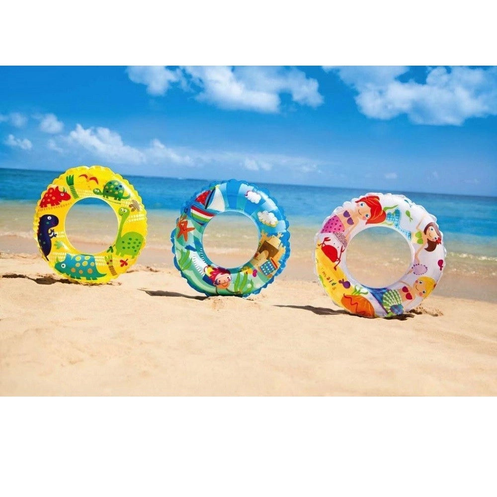 Trade Shop - Salvagente Gonfiabile Fondo Marino 61 Cm Bambini 6-10 Anni Varie Fantasie 59242 -