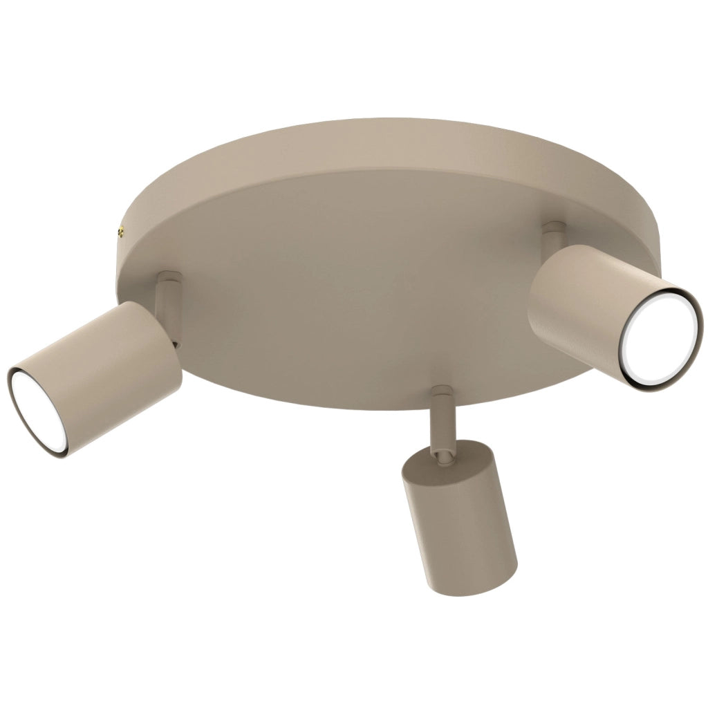 Plafoniera Fun 3 faretti beige GU10 acciaio Luminex
