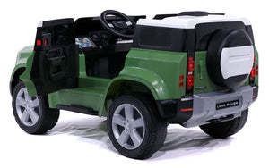 Macchina Elettrica per Bambini 12V con Licenza Land Rover Defender Verde