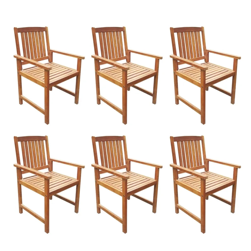 Set da Pranzo da Giardino 7 pz in Legno Massello di Acacia 42623