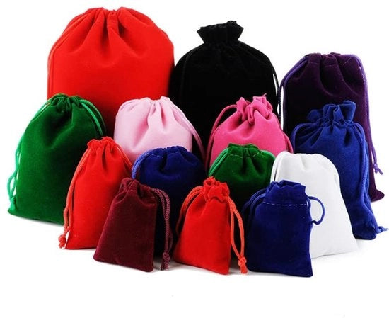 Zaketti di seta con cordino - piccoli sacchetti con cordino - colori misti - sacchetti per gioielli - ideali per matrimoni e feste