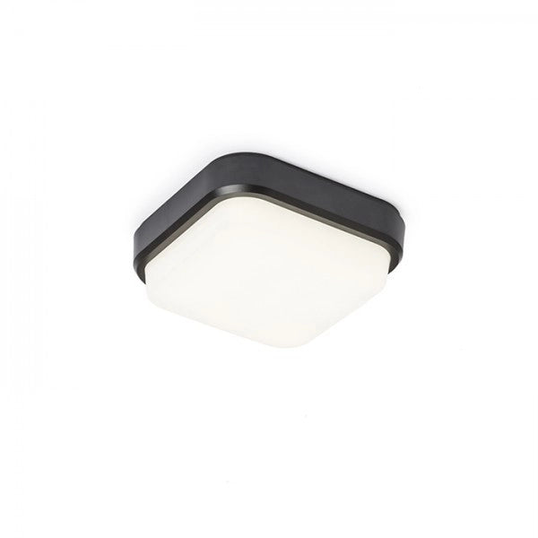 Plafoniera TARIS SQ 17 Applique / Plafoniera nero plastica 230V LED 8W IP54  3000K