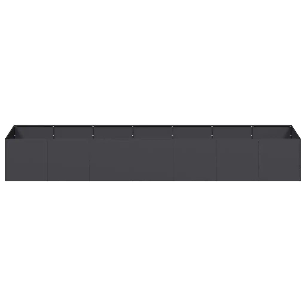 Fioriera Nera 280x80x40 cm in Acciaio 860759