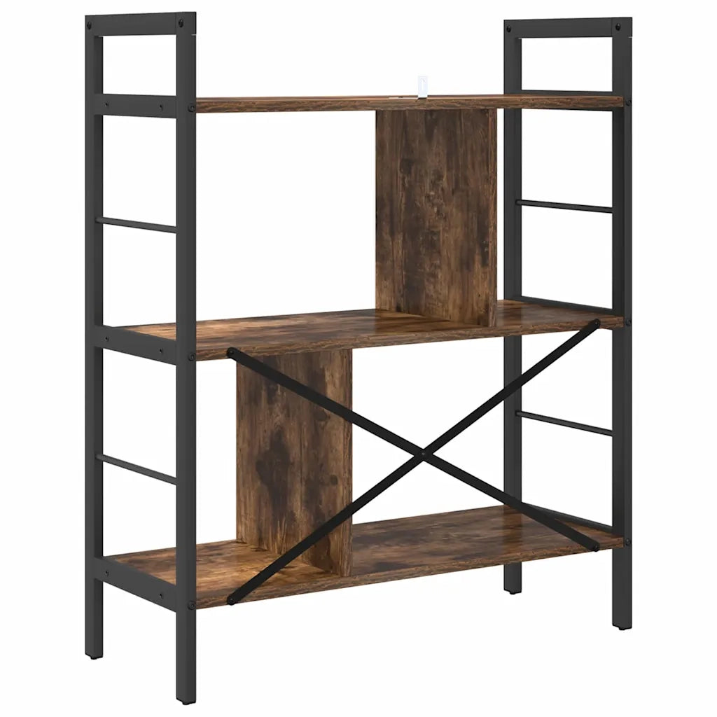 Libreria Rovere fumé 75 x 30 x 91 cm Legno multistrato 883972