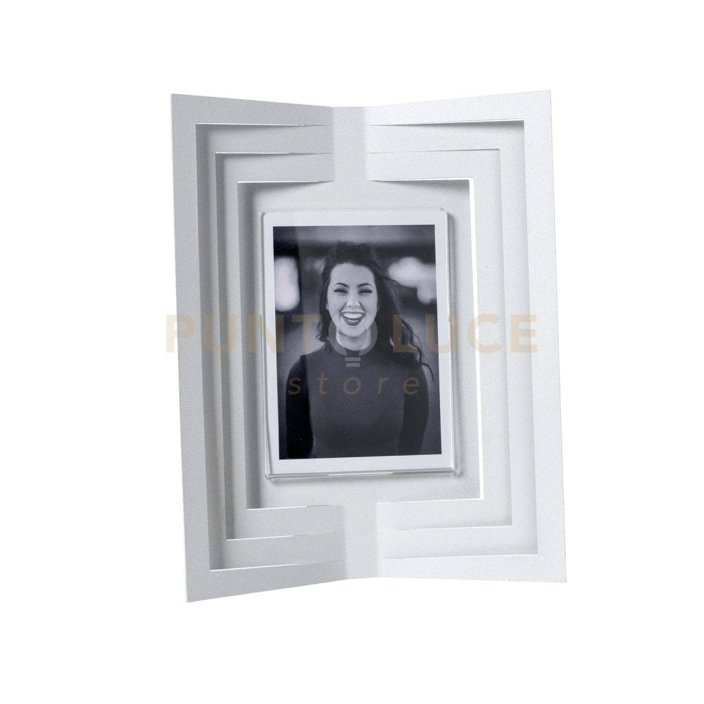 Portafoto di design Vibra piccolo Bianco marmo