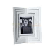 Portafoto di design Vibra piccolo Bianco marmo