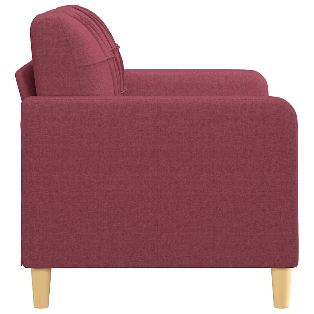 Divano a 2 Posti Rosso Vino 120 cm in Tessuto 359089