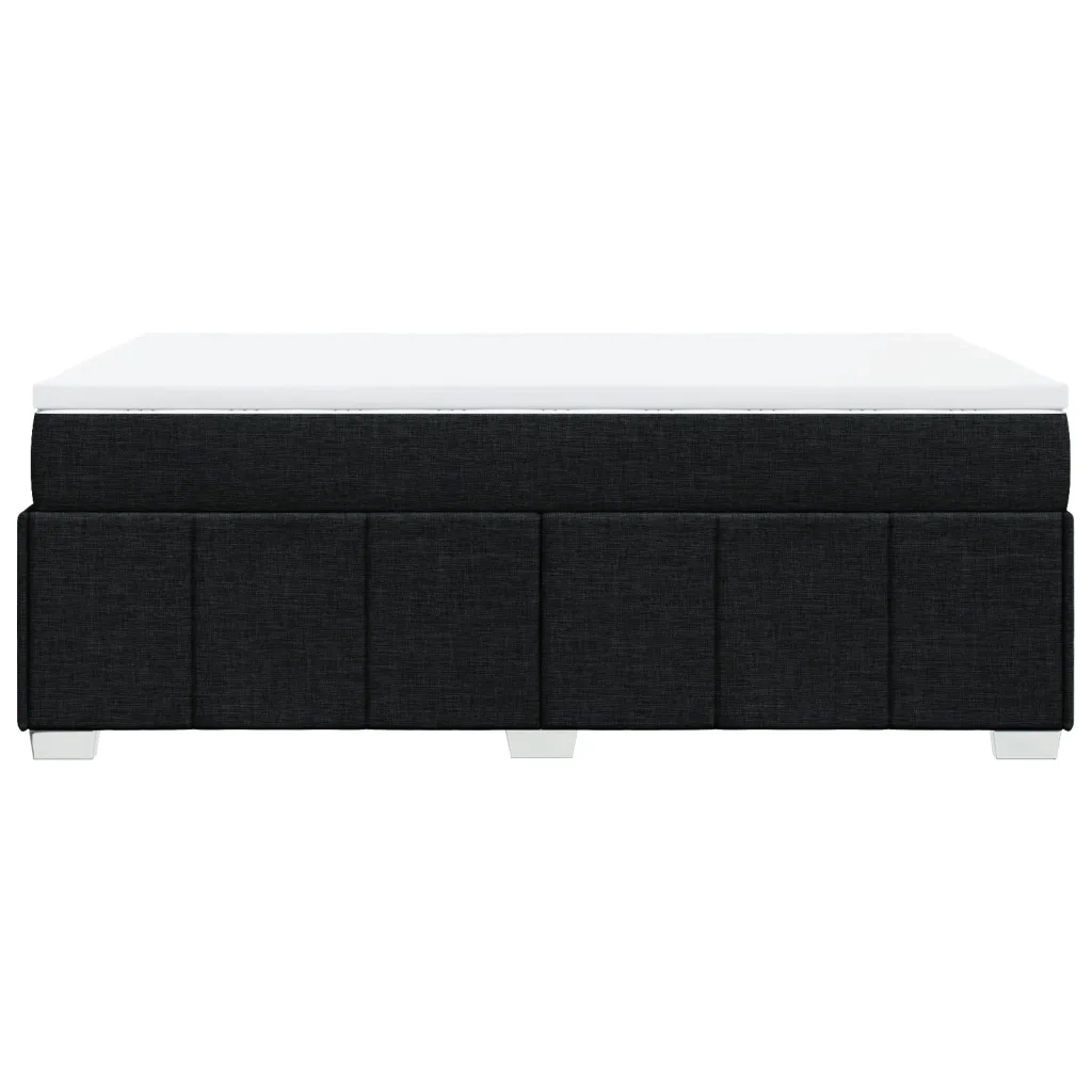 Giroletto a Molle con Materasso Nero 120x200 cm in Tessuto 3285465
