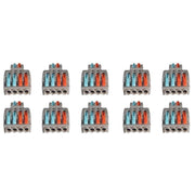 10 Sdoppiatore Elettrico Compatto Connettore Morsetto Elettrico Cavo Connettore 2P-4P