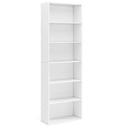 Libreria aperta a 6 ripiani organizzatore per libri scaffale moderno per esposizione, Libreria antiribaltamento per soggiorno Bianco-Librerie
