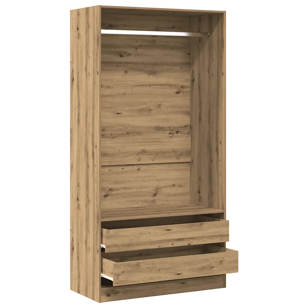 Armadio Rovere Artigianale 100x50x200 cm in Legno Multistrato