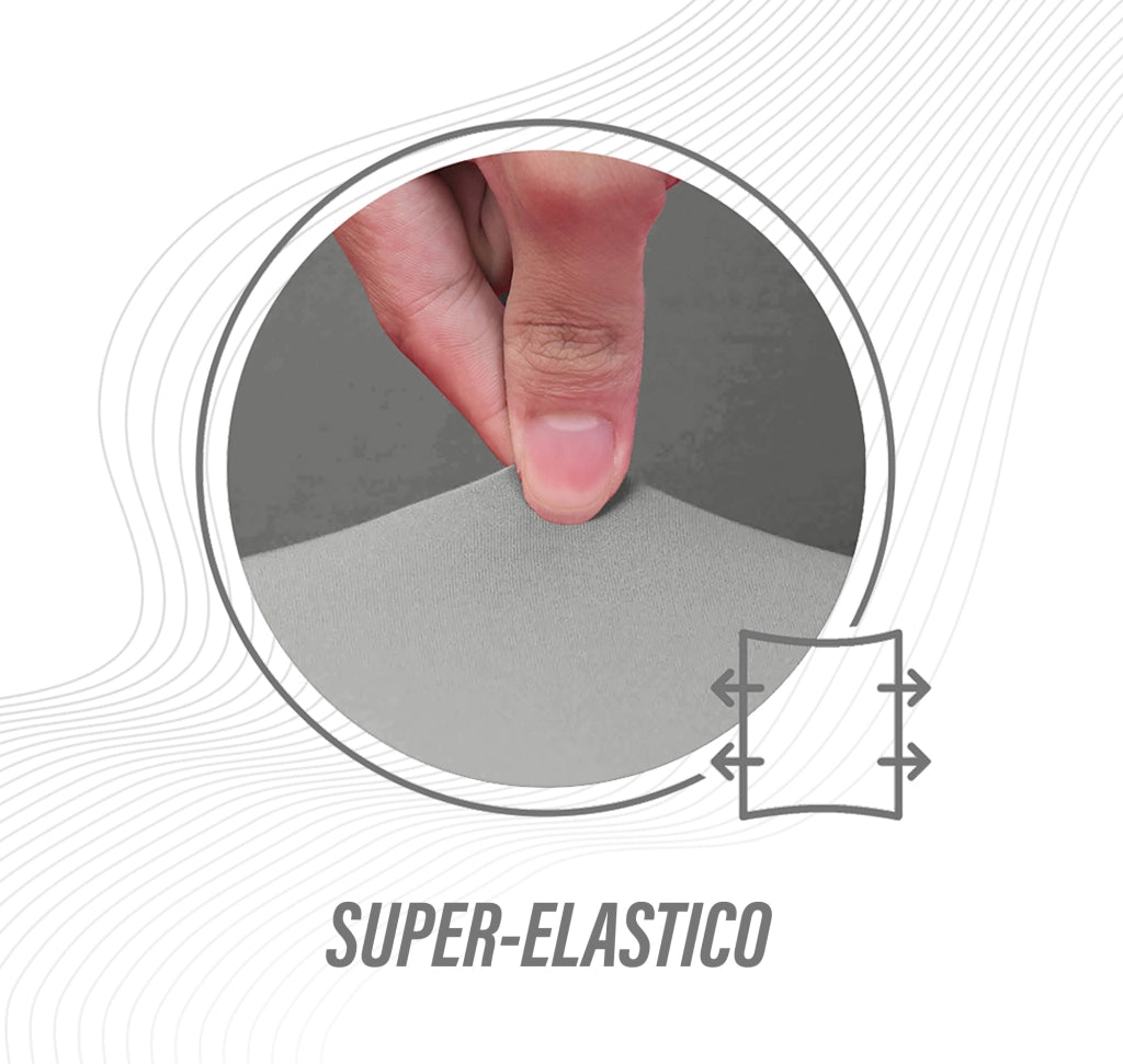 Copridivano Elasticizzato Bielastico Protettivo Antiscivolo Antigraffio Universale Con Braccioli Sagomati - Grigio - 4 Posti