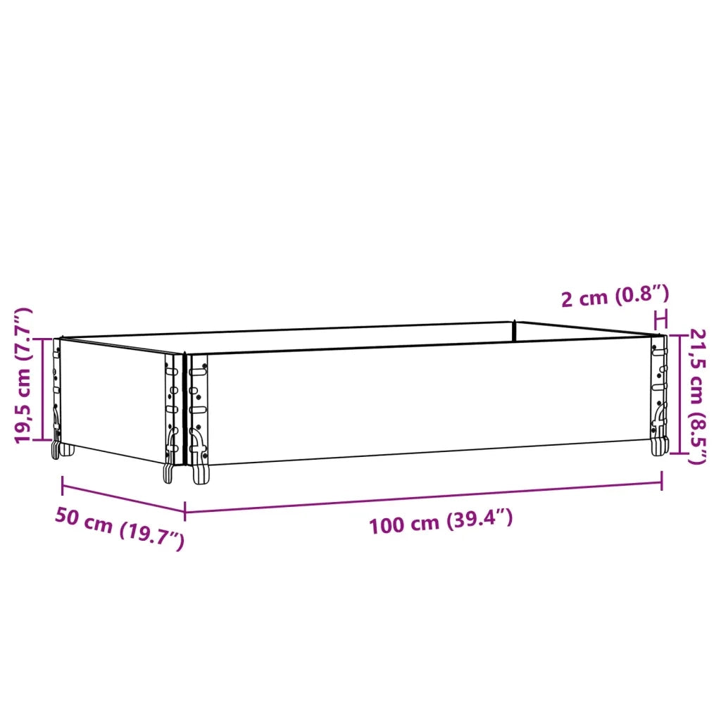 Fioriera da Giardino 100x50 cm in Legno Massello di Pino 3295387