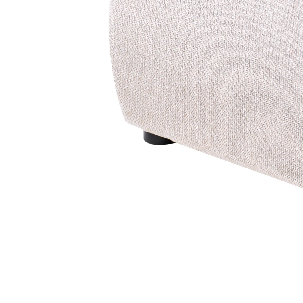 Letto imbottito in tessuto beige chiaro 180 x 200 cm contenitore rialzabile con testiera e rete a doghe