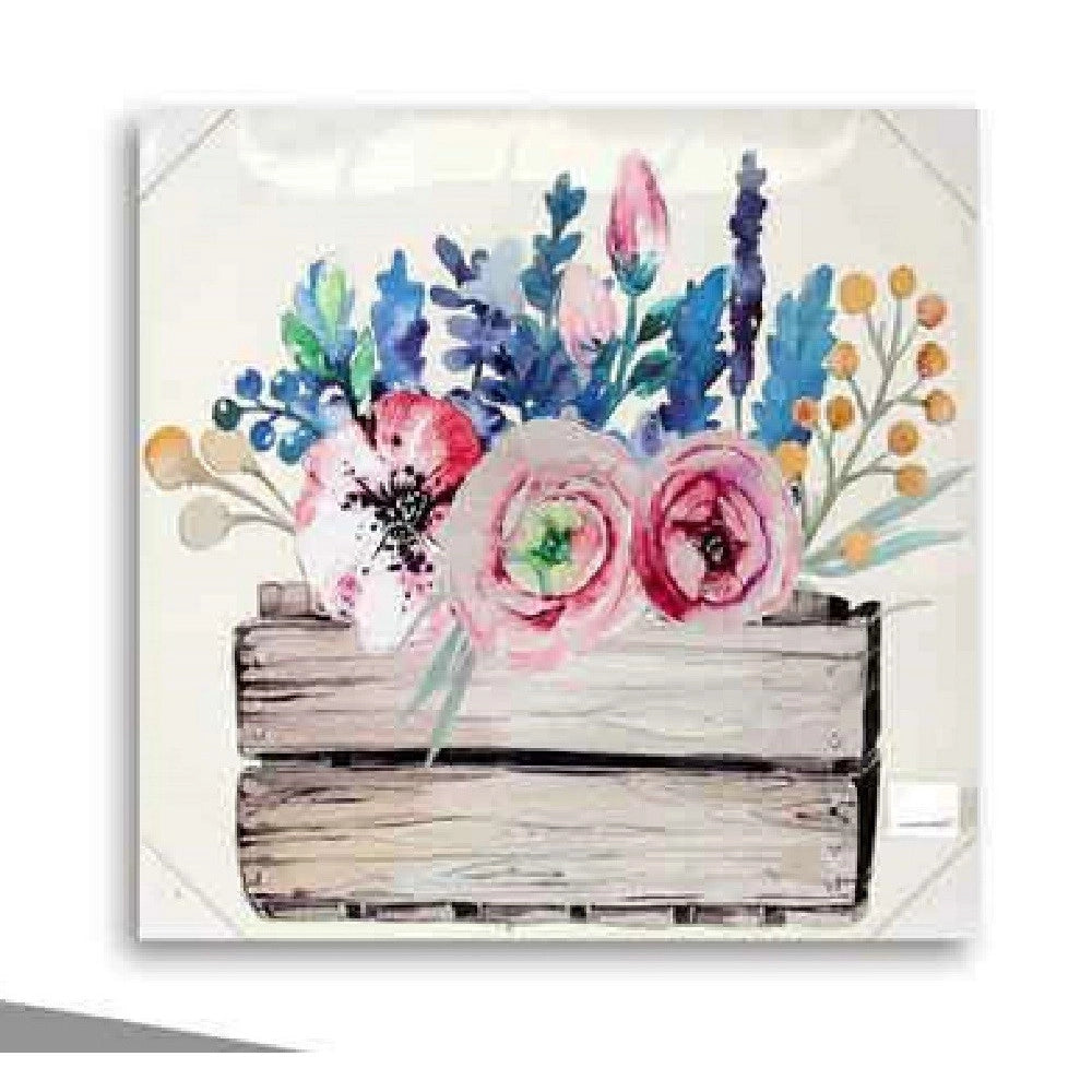 Trade Shop - Quadro Quadretto Decorativo 60x60x2,5cm Tela Su Legno Deluxe Decori Ass. 730566 -