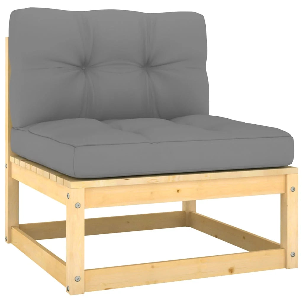 Set di mobili da giardino mobili da esterno 4 pezzi con cuscini legno massello di pino 02_0016112