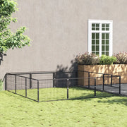 Gabbia per Cani Nera 9 m² in Acciaio 3082127