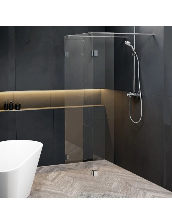 SCANDIC NXT 202 RIHO 116x27 x200 cm cabina doccia con cerniere cromate