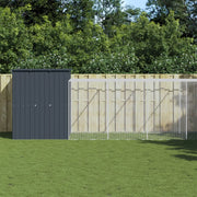 Pollaio con Area Corsa Antracite 165x659x181 cm Acciaio Zincato 3189110