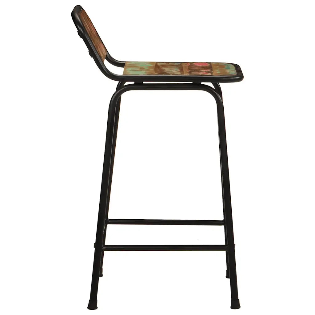Sgabelli da Bar 4 pz 46x35,5x80 cm Legno Massello di Recupero 4013533