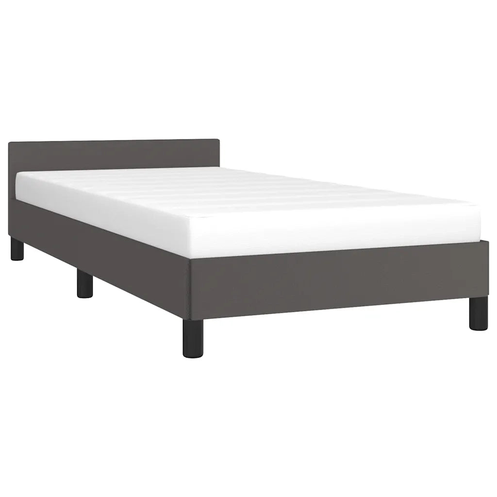 Giroletto con Testiera senza Materasso Grigio 90x200 cm 347481