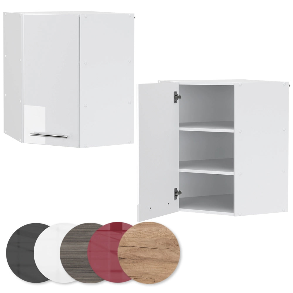 Vicco Mobile angolare da cucina Bianco lucido 57 cm