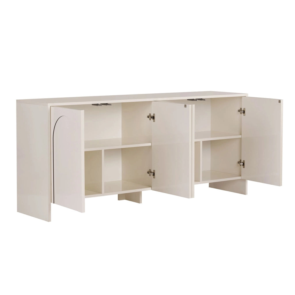 Credenza in legno "Arlen" - 180 x 45 x 80 cm - Crema
