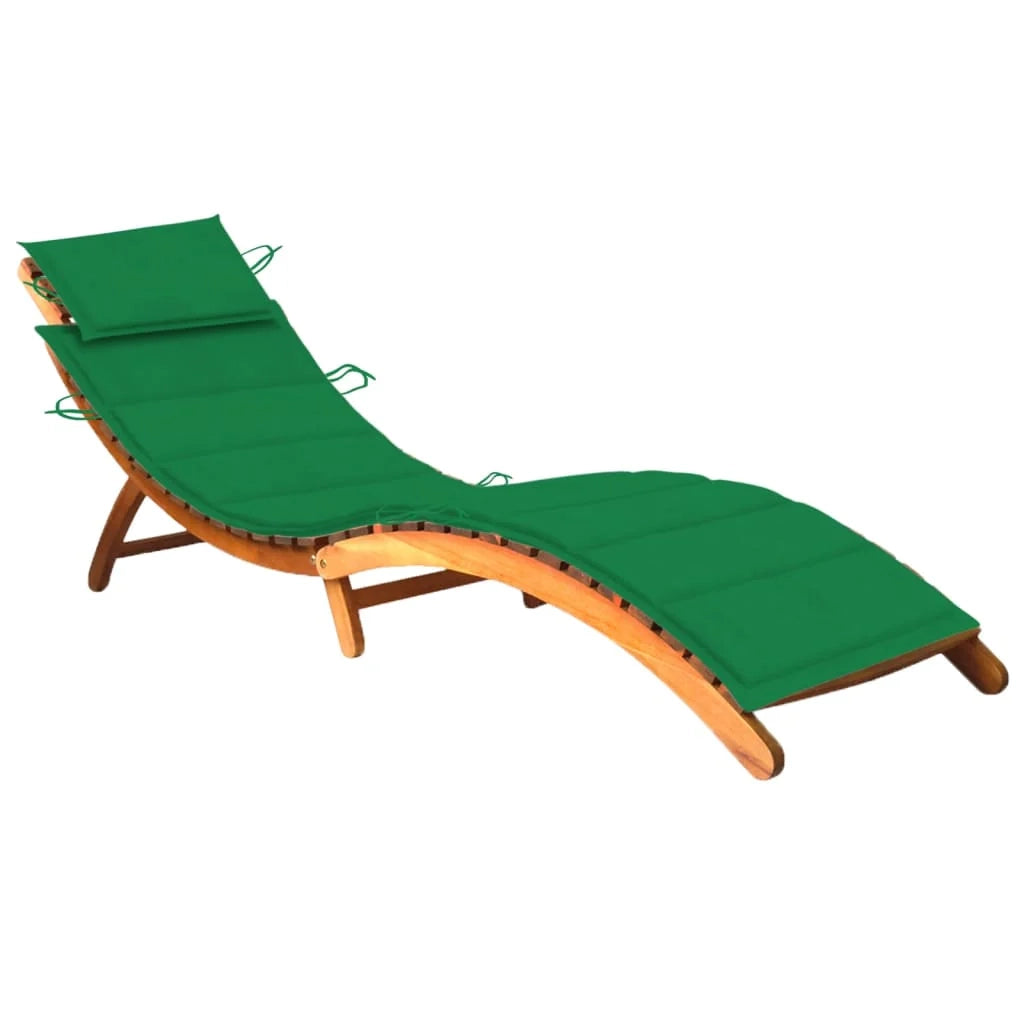 Lettino prendisole sedia a sdraio lettino prendisole letto da giardino mobili da esterno per patio con cuscino legno massello di acacia 02_0012380