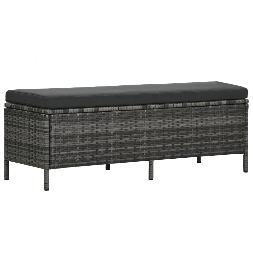 Set mobili da giardino 3 pz con cuscini in poly rattan grigio 02_0015998