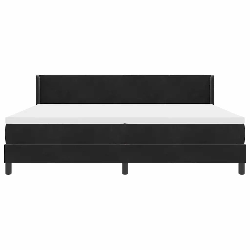 Letto a molle con testiera Nero 200 x 200 cm Velluto 3341488