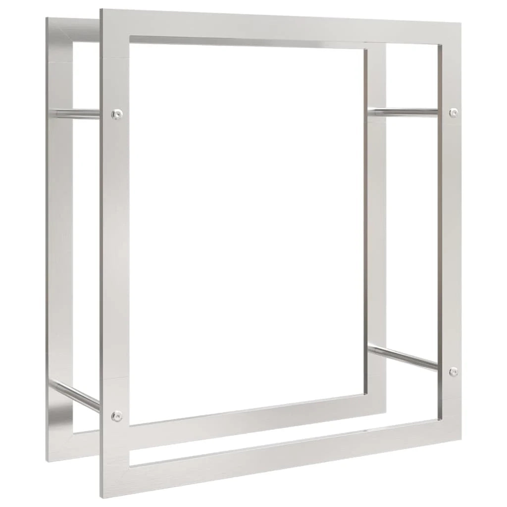 Portalegna 80 x 28 x 86 cm acciaio inox argento 02_0043742