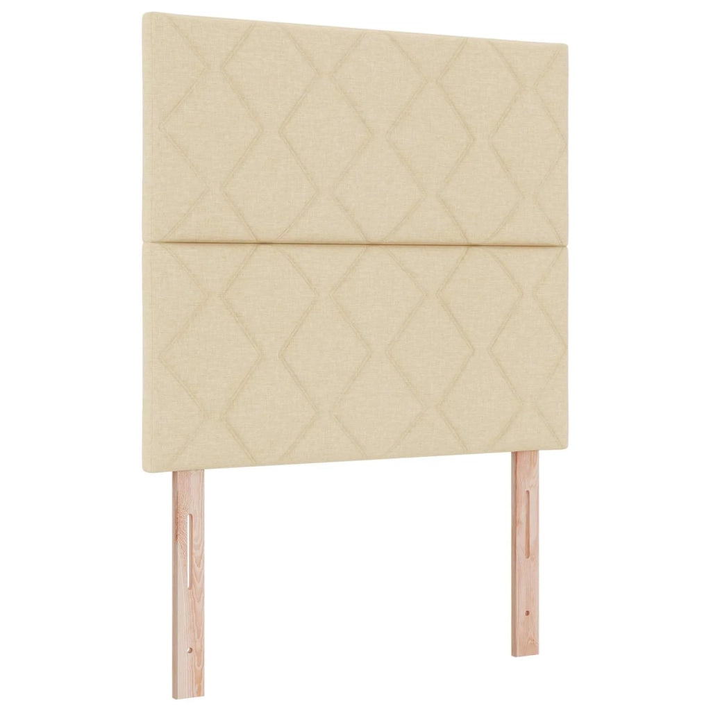 Letto box spring con materasso Crema 120 x 190 cm Tessuto 3453849